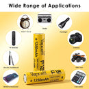 Vapcell F12 14500 battery inserted in a portable medical device or wireless thermostat