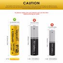 Capacity test chart for Vapcell F12 showing 1250mAh at 0.6A and 3A