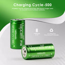 Close-up of Vapcell F14 18350 battery showing 1400mAh specs