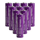 Vapcell F15 14500 1500mAh 3.7V 3A high-capacity Li-ion battery 10-pack with Button Top terminal (adds ~2mm length). A+ grade, true capacity for flashlights and DIY battery packs.