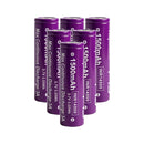 Vapcell F15 14500 rechargeable Li-ion battery 1500mAh 3.7V 3A flat top, 6 pack, for flashlights, electric toothbrushes, and small electronics.