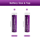 Vapcell F15 14500 flat top battery compared with AA alkaline battery