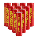 Vapcell F60 21700 6000mAh 3.6V 12.5A high-capacity Li-ion battery with Flat Top terminal (21.6×71.0mm). 1000+ cycle life, true capacity for flashlights, power tools, and DIY battery packs.