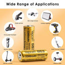 Vapcell G53 26650 being inserted into a high drain vaping device or battery pack