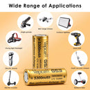 Vapcell G53 26650 being inserted into a high drain vaping device or battery pack