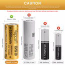 Comparison chart of Vapcell G53 vs G50 26650 capacity and discharge rate