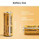 Positive pole flat top of Vapcell G53 26650 battery