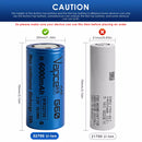 Infographic highlighting LiFePO4 safety, 4000 cycle life, and 30A high rate for Vapcell G60