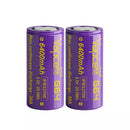 Two-pack VAPCELL IFR32700 G64 6400mAh LiFePO4 flat top batteries in retail packaging
