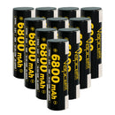 Vapcell G68 21700 rechargeable Li-ion battery 6800mAh 12.5A high capacity nickel tab, 10 pieces, for flashlights, power banks, and DIY battery pack assembly.