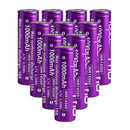 Vapcell H10 14500 1000mAh 3.7V 10A high-drain Li-ion battery 10-pack with Flat Top terminal (14.0×50.0mm). A+ grade, true capacity for high-power flashlights, RC toys, and vape mods.
