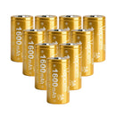 Vapcell H16 18350 battery 10-pack 5A high-drain button top Li-ion cells main product image