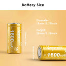 Flat top and button top Vapcell H16 18350 batteries side by side