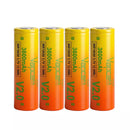 4-pack Vapcell IMR18650 3600mAh 35A high drain flat top batteries front view