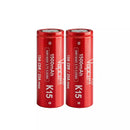 Two VAPCELL INR18500 1500mAh 15A extreme high drain batteries in package