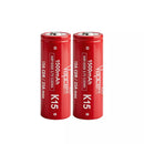 Two VAPCELL INR18500 1500mAh 15A extreme high drain batteries in package
