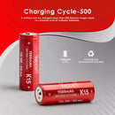 VAPCELL INR18500 1500mAh battery showing 15A ultra high drain specification
