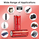 High capacity 26650 flashlight using Vapcell K54 battery for long runtime