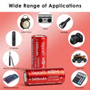 High capacity 26650 flashlight using Vapcell K54 battery for long runtime