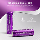 Vapcell L10 14500 battery close up showing 1050mAh L10 marking