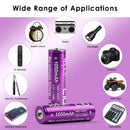 Multiple Vapcell L10 batteries in a plastic battery storage case