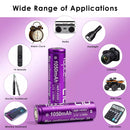 Multiple Vapcell L10 batteries in a plastic battery storage case