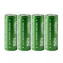 Four Vapcell N26 18500 2600mAh 5A IMR flat top batteries in plastic case