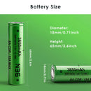 Two Vapcell N36 18650 3600mAh 10A high capacity batteries – 2-pack for flashlights and power tools