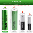 Vapcell N36 18650 3600mAh 10A high capacity battery used in a cordless power tool and a DIY power bank