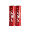 2Pcs Vapcell INR18650 N40 4000mAh 10A CDR battery front view – flat top high capacity cell for flashlight, power bank and DIY pack