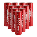 Vapcell N40 18650 4000mAh 3.7V 10A high-capacity Li-ion battery with Flat Top terminal (65mm). A+ grade, true capacity for flashlights, power banks, and DIY battery packs.
