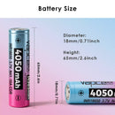 2Pcs Vapcell N41 18650 4000mAh 10A battery 2-pack – two high capacity flat top cells for flashlight and power bank