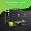 Close-up of Vapcell P1054A battery USB-C charging port