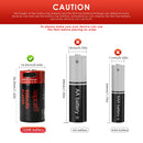 Capacity test graph of Vapcell P1609B showing 950mAh nominal capacity