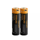 2-pack Vapcell P1835A 18650 3500mAh USB rechargeable batteries with button top and Micro-USB port