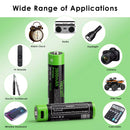 Vapcell P1838A 18650 3800mAh USB-C rechargeable battery installed in a high-lumen flashlight