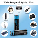 Vapcell P1840A 18650 4000mAh USB-C rechargeable battery installed in a high-lumen flashlight