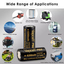 Vapcell P62 32700 battery used in a solar power station and a long-throw flashlight