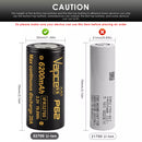 Infographic showing LiFePO4 safety, 4000+ cycles, and 20A high drain for Vapcell P62
