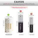 Discharge curve of Vapcell T6 16340 650mAh at 6A continuous