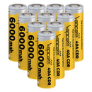 Vapcell T60 21700 rechargeable Li-ion battery 6000mAh 40A high drain flat top, 10 pieces, for flashlights, power tools, and e-bikes.