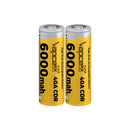 Vapcell T60 21700 rechargeable Li-ion battery 6000mAh 40A high drain flat top, 2 pieces, for flashlights, power tools, and e-bikes.