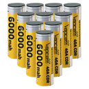 Vapcell T60 21700 rechargeable Li-ion battery 6000mAh 40A high drain nickel tab, 10 pieces, for power tools, flashlights, and DIY battery pack assembly.