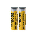 Vapcell T60 21700 rechargeable Li-ion battery 6000mAh 40A high drain nickel tab, 2 pieces, for power tools, flashlights, and DIY battery pack assembly.