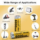 Vapcell T60 21700 6000mAh rechargeable battery in real-world applications including high-output flashlights, power tools, and e-bikes.
