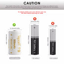 Comparison chart of Vapcell T9, T6, and T8 16340 batteries