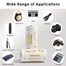 Flashlight and red dot optic powered by Vapcell T9 16340 batteries
