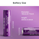 Two Vapcell V30 18650 3000mAh 20A batteries – 2-pack for dual-battery vape mods and flashlights