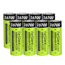VariCore 26700 3.2V 4500mAh 22.5A LiFePO4 high drain flat top rechargeable battery in bright green wrap