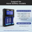 Compatible with 16340 18650 20700 21700 26650 & AA AAA